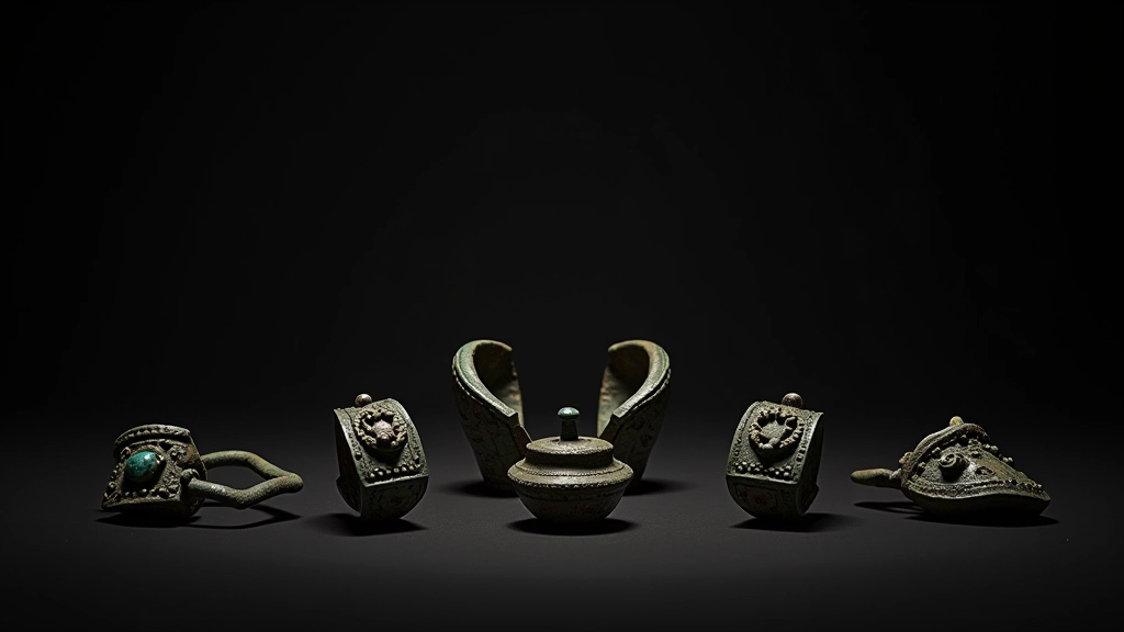 Metaliniai žalvariniai ir bronziniai žiedai, sagos bei dekoratyviniai papuošalai iš senovės